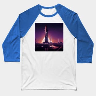 Interplanetary Spaceport Baseball T-Shirt